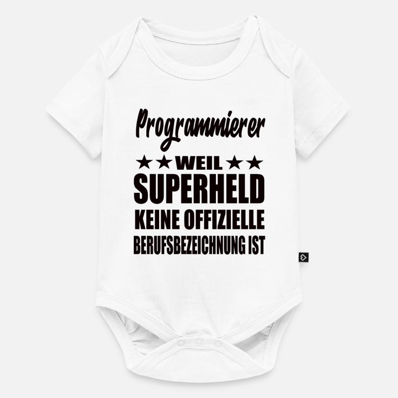Programmierer Superheld Spruch - Baby Premium Kurzarmbody - Weiß