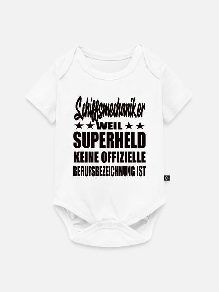 Schiffsmechaiker Superheld Spruch - Baby Premium Kurzarmbody - Weiß