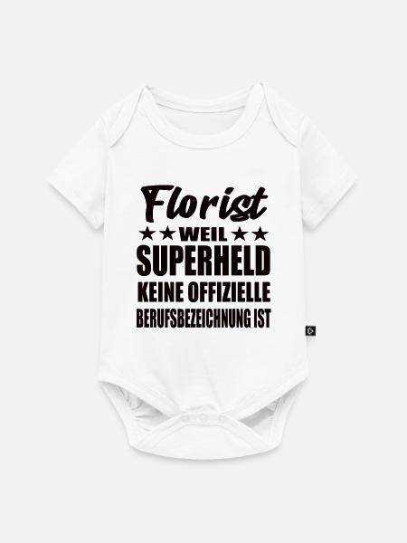 Florist Superheld Spruch - Baby Premium Kurzarmbody - Weiß