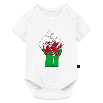 Pays de Galles Royaume-Uni Drapeau Welsh UK Country Pride - Body à manches courtes Premium Bébé - blanc - Devant