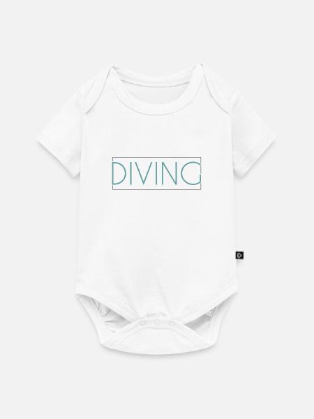 Tauchen Schriftzug - Baby Premium Kurzarmbody - Weiß