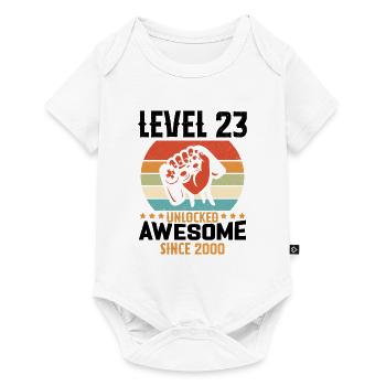 Niveau 23 complete 2000 Cadeau d'anniversaire - Body à manches courtes Premium Bébé - blanc - Devant