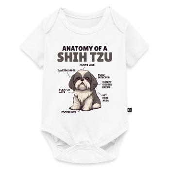 Explication du chien Anatomie d’un Shih Tzu - Body à manches courtes Premium Bébé - blanc - Devant