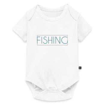 Lettrage de pêche - Body à manches courtes Premium Bébé - blanc - Devant