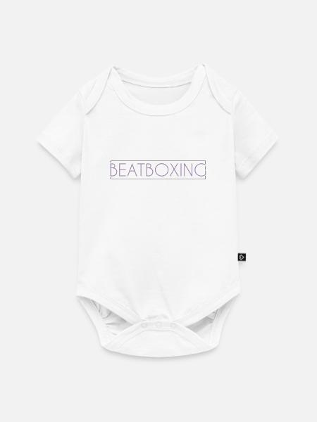 Beatboxing Schriftzug - Baby Premium Kurzarmbody - Weiß