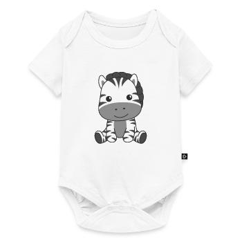 Zebra cute animals for kids manga zebras - Baby Premium short-sleeve bodysuit - white - Front