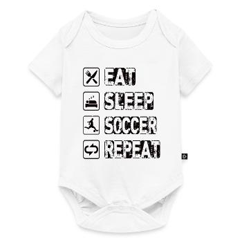Eat Sleep Soccer Repeat - Baby Premium short-sleeve bodysuit - white - Front