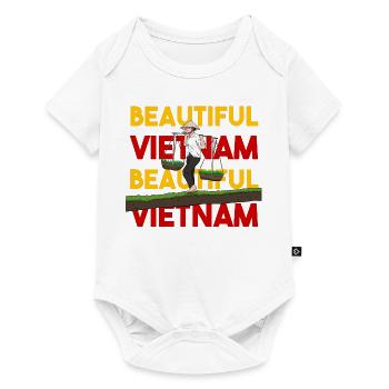 Vietnam Viet Farmers Rice Field Flag I Gift - Baby Premium short-sleeve bodysuit - white - Front
