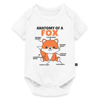 Cute Fox Explanation Anatomy of a Fox - Baby Premium short-sleeve bodysuit - white - Front