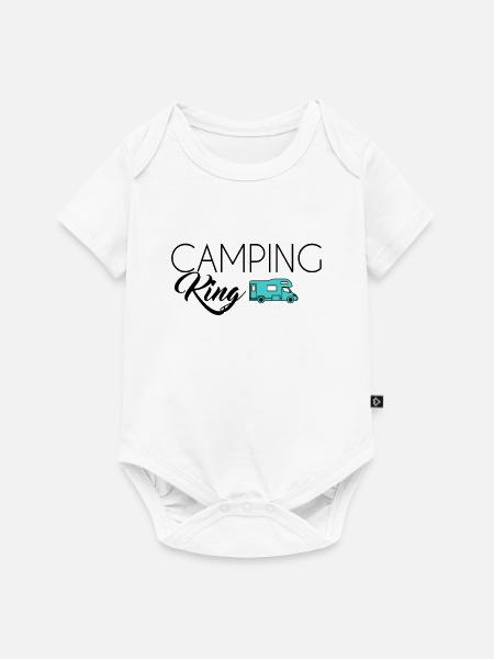 Camping King - Baby Premium Kurzarmbody - Weiß