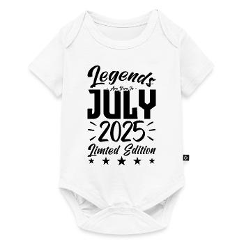 Born in July 2025. Birthday gift. - Baby Premium short-sleeve bodysuit - white - Front