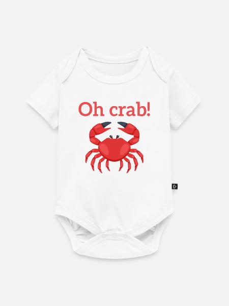 Oh Krabbe - Baby Premium Kurzarmbody - Weiß
