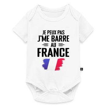 Je Peux Pas J'me Barre Au France - Body à manches courtes Premium Bébé - blanc - Devant