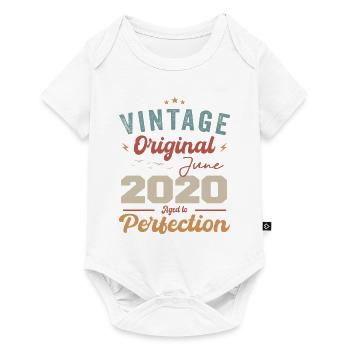 June 2020 Aged to Perfection June 2020 vintage - Baby Premium Kurzarmbody - Weiß - Vorne