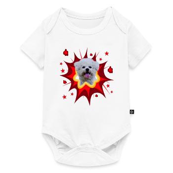 Comic Dog Design - Pow - Bichon Frise - Baby Premium short-sleeve bodysuit - white - Front