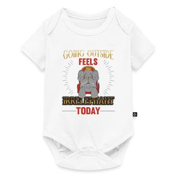 Nach Draußen Zu Gehen, Fühlt Sich Heute Faul An - Baby Premium Kurzarmbody - Weiß - Vorne