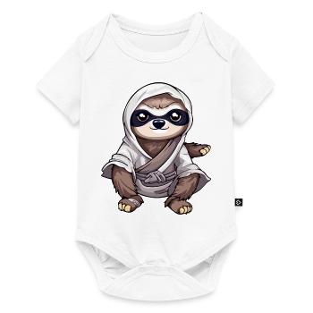 Cloc the ninja sloth - Baby Premium short-sleeve bodysuit - white - Front