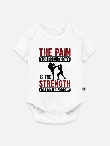 Kickboxing - Baby Premium Kurzarmbody - Weiß