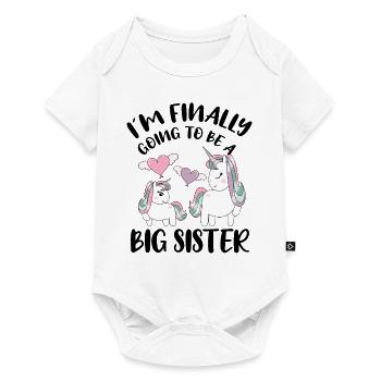Unicorn I'm Finally Going To Be A Big Sister Gift - Baby Premium short-sleeve bodysuit - white - Front