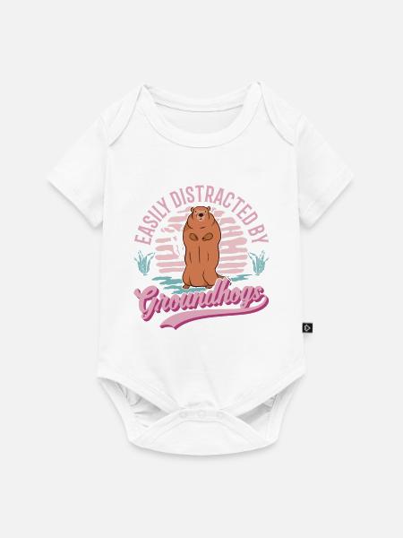 Murmeltier Groundhog Waldmurmeltier - Baby Premium Kurzarmbody - Weiß