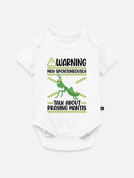 Gottesanbeterin Mantis Fangschrecke - Baby Premium Kurzarmbody - Weiß