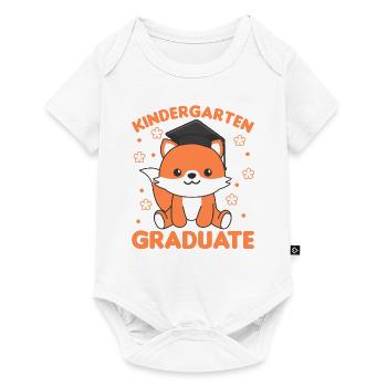 Kids Kindergarten graduate Fuchs Graduation - Baby Premium Kurzarmbody - Weiß - Vorne