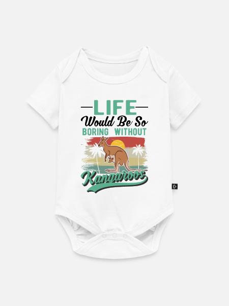 Australisches Känguru Australien Kangaroo - Baby Premium Kurzarmbody - Weiß
