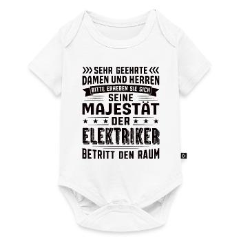 Elektriker Geburtstag Elektriker Sprüche - Baby Premium Kurzarmbody - Weiß - Vorne