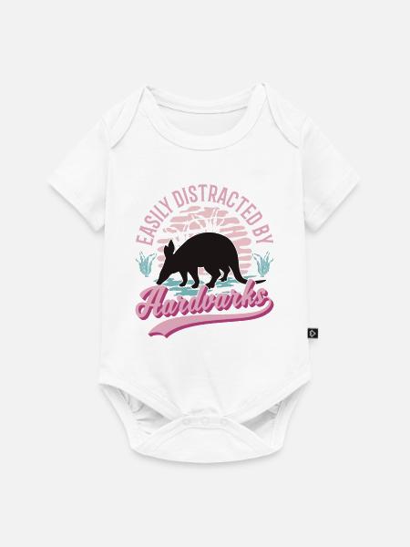 Easily distracted by Aardvarks Erdferkel - Baby Premium Kurzarmbody - Weiß