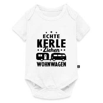 echte kerle ziehen wohnwagen - Baby Premium Kurzarmbody - Weiß - Vorne