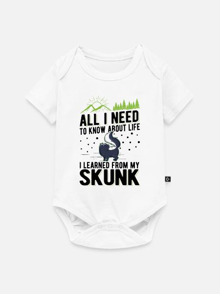 Skunk Spruch Stinktier - Baby Premium Kurzarmbody - Weiß