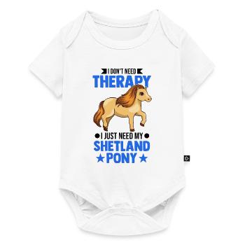 Shetland Pony Thérapie Shetland Pony Shetty - Body à manches courtes Premium Bébé - blanc - Devant