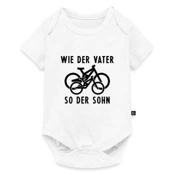 Wie der Vater so der Sohn - Mountainbike Fahrrad - Baby Premium Kurzarmbody - Weiß - Vorne