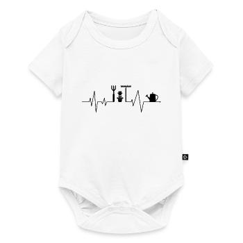 Gärtner Gartenfreunde Herzklopfende Garten - Baby Premium Kurzarmbody - Weiß - Vorne