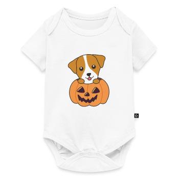 Jack Russel in pumpkin cute dogs Happy Halloween - Baby Premium short-sleeve bodysuit - white - Front
