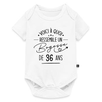 Bogosse 36 ans Cadeau Humour Anniversaire 36 ans - Body à manches courtes Premium Bébé - blanc - Devant