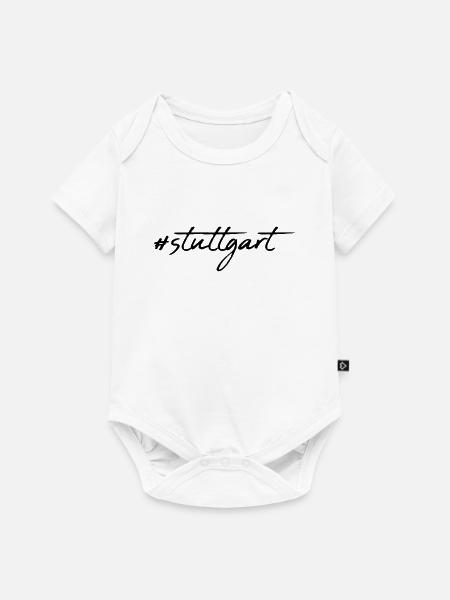 Stuttgart - Baby Premium Kurzarmbody - Weiß
