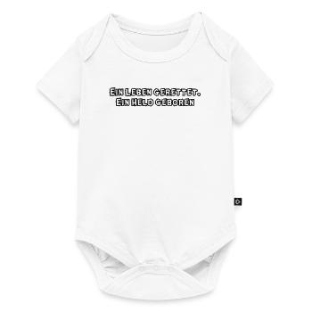 Feuerwehr - Ein Leben gerettet. Ein Held geboren - Baby Premium Kurzarmbody - Weiß - Vorne