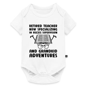 Retired Grandma Pensioner Pension Teacher Teach Re - Baby Premium short-sleeve bodysuit - white - Front