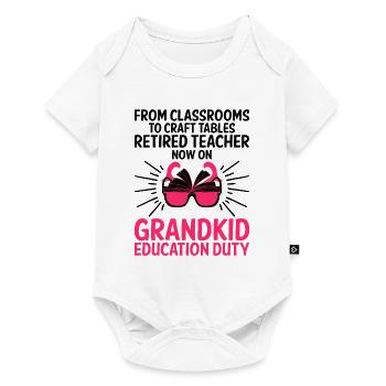 Retired Grandma Pensioner Pension Teacher Teach Re - Baby Premium short-sleeve bodysuit - white - Front