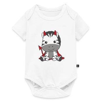 Zebra Happy Halloween Devil Costume - Body à manches courtes Premium Bébé - blanc - Devant