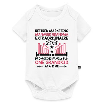 Retired Grandma Pensioner Pension Marketer Marketi - Baby Premium short-sleeve bodysuit - white - Front