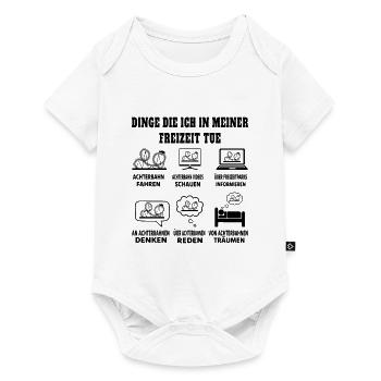 Dinge die ich in meiner Freizeit tue Achterbahn - Baby Premium Kurzarmbody - Weiß - Vorne