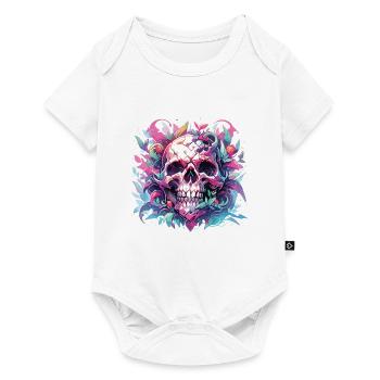 Totenkopf - Baby Premium Kurzarmbody - Weiß - Vorne
