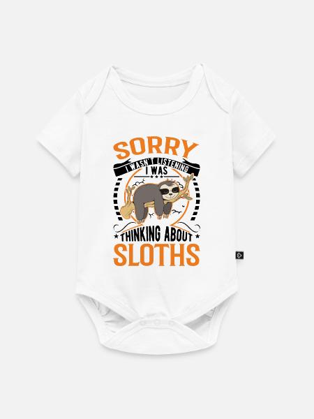 Faultier Liebhaber - Baby Premium Kurzarmbody - Weiß