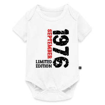 1976 September Limited Edition 47. Geburtstag Deko - Baby Premium Kurzarmbody - Weiß - Vorne