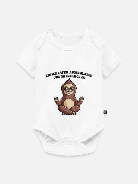 Yoga Sloth teacher - Baby Premium Kurzarmbody - Weiß