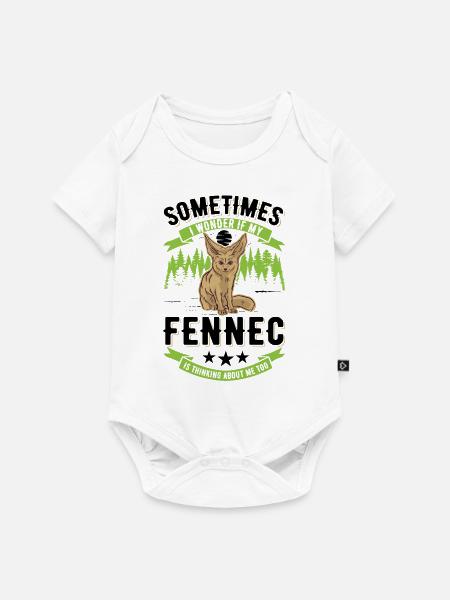 Fennek Geschenk Fennec Wüstenfuchs - Baby Premium Kurzarmbody - Weiß