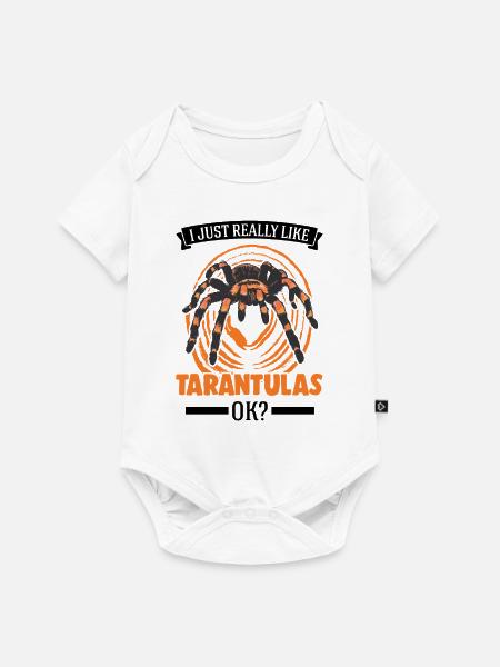 Ich mag einfach Taranteln - Baby Premium Kurzarmbody - Weiß