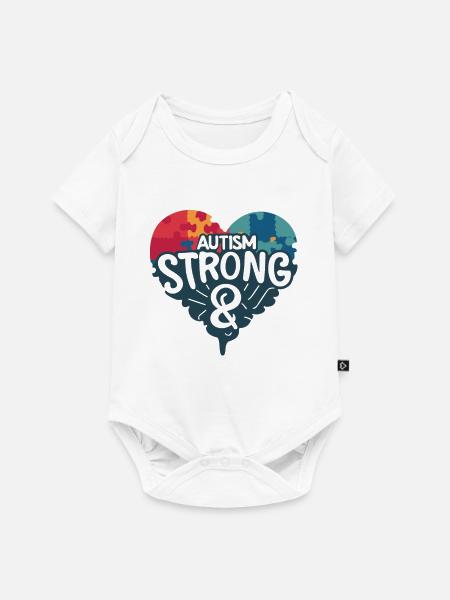 Autismus Strong - Baby Premium Kurzarmbody - Weiß